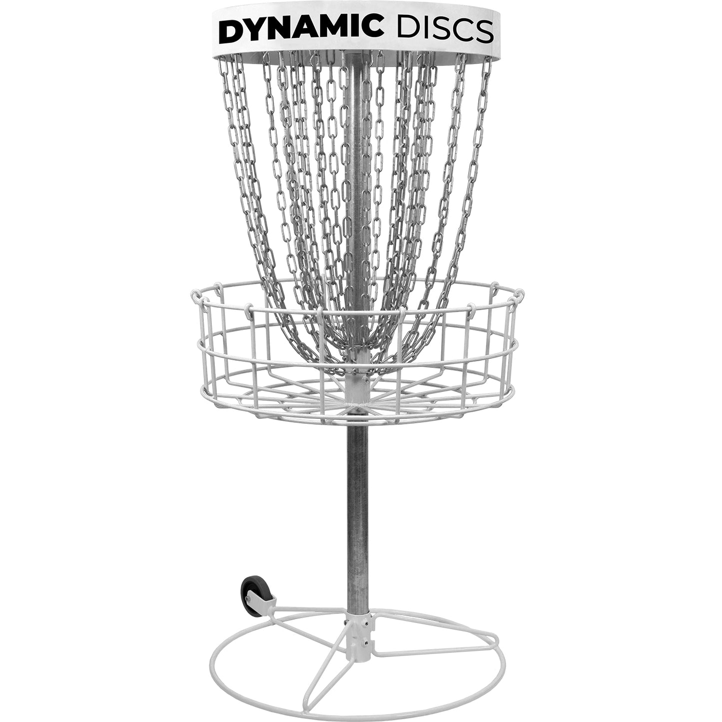 Dynamic Discs Veteran Basket Disc Golf Target - White - Galvanized Chains