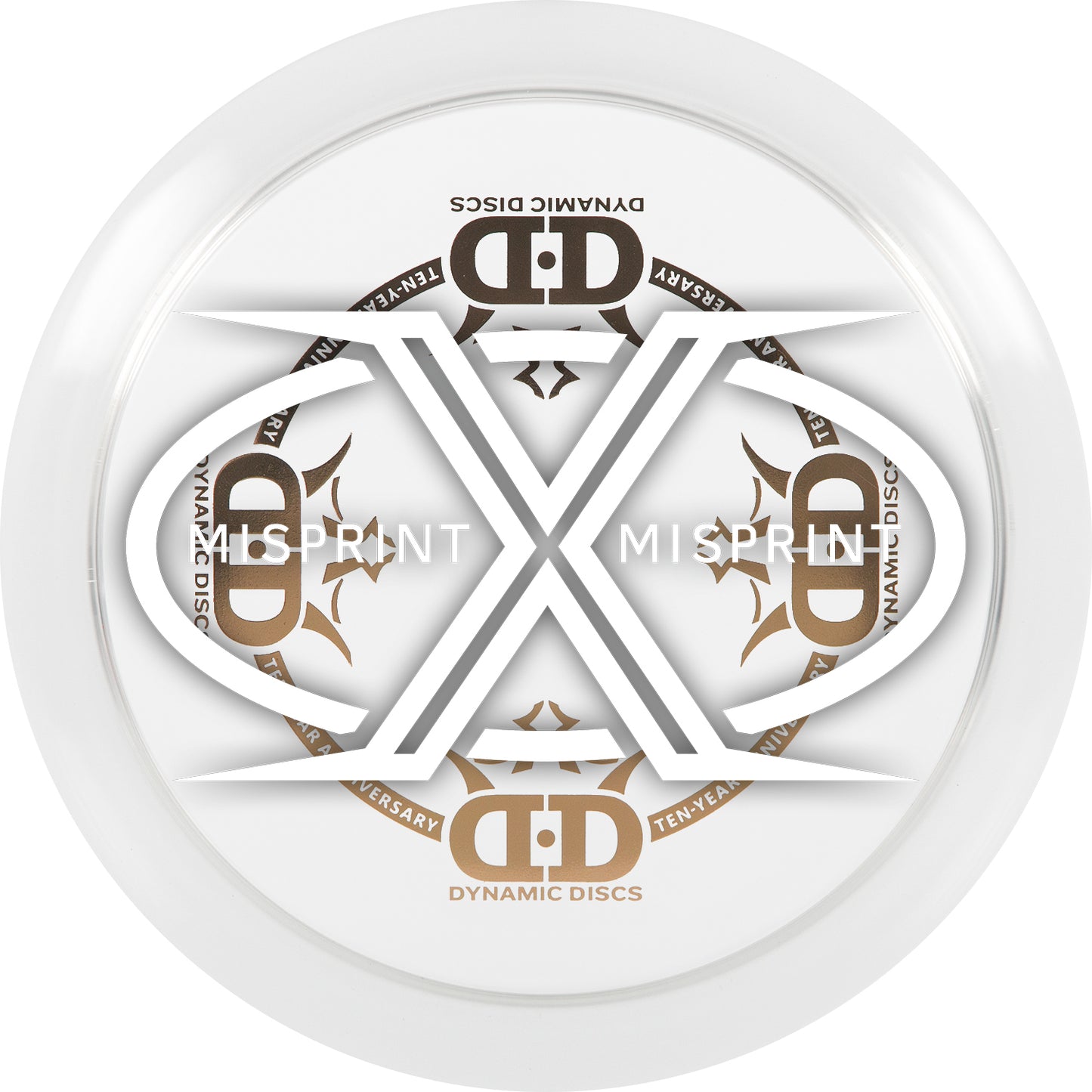 Misprint Dynamic Discs Lucid-Ice Escape 10 Year Anniversary Stamp
