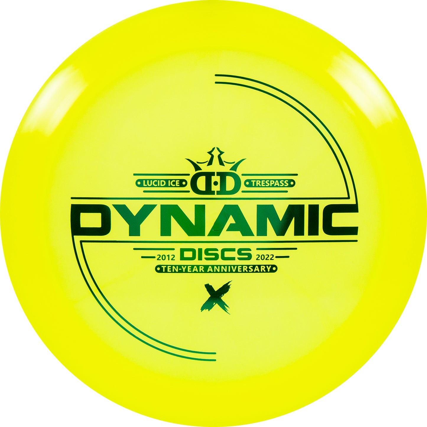 Dynamic Discs Lucid-Ice Trespass 10 Year Anniversary Stamp