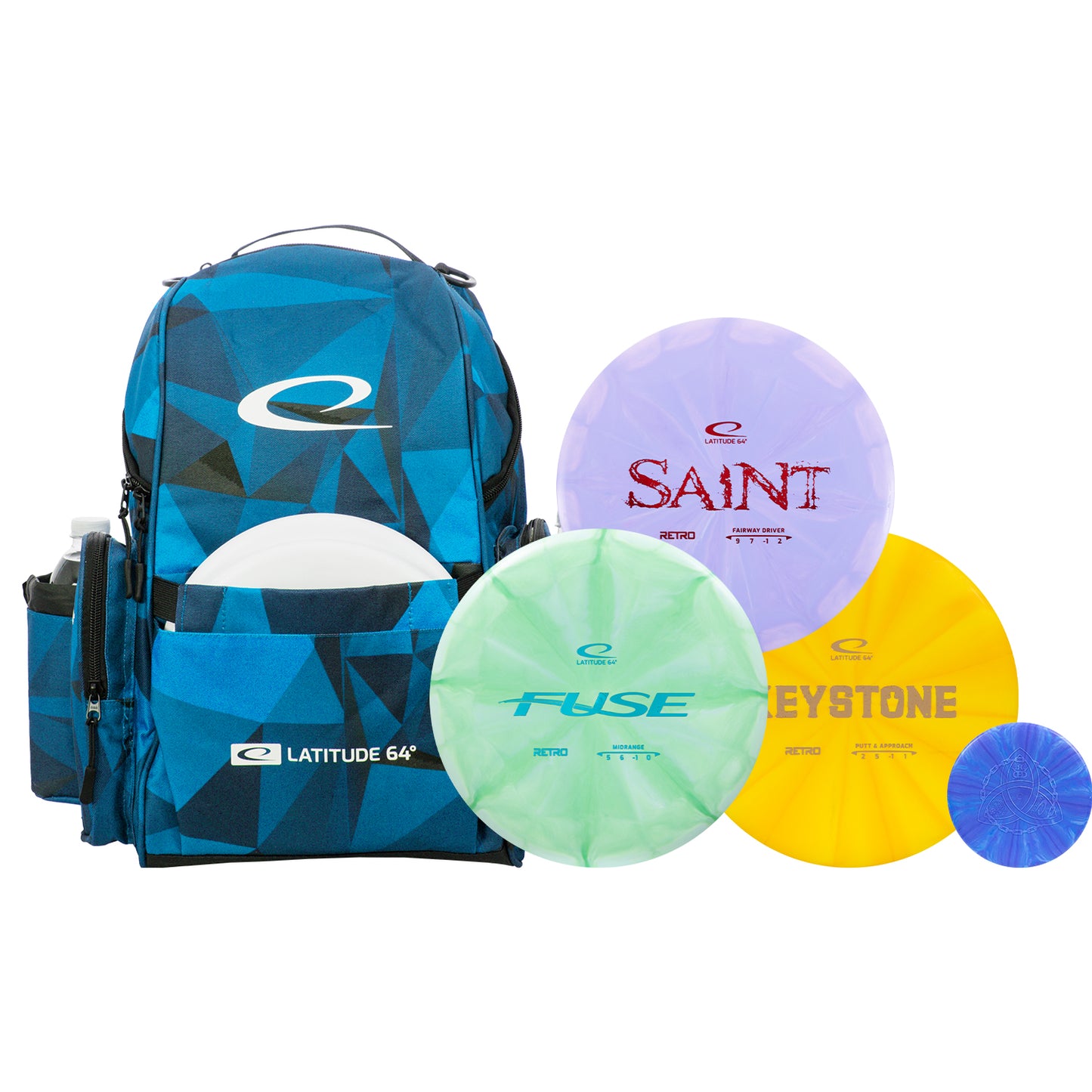 Latitude 64 Swift Backpack 3/4/5-Disc Retro Burst Disc Golf Starter Set